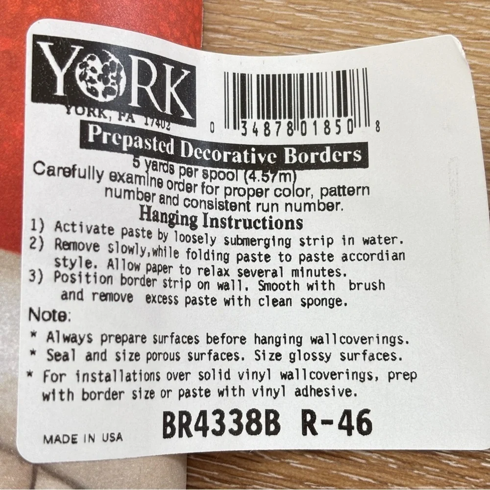 York wallpaper border